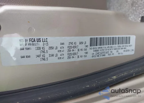 2015 Chrysler Town & Country Limited Platinum from USA, damaged, VIN 2C4RC1GG7FR710972